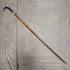 Swiss Made Antique Hiking Stick Cane with Fur Horn Handle 93cm